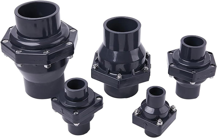 Swing Check Valve SENRISE Non-Return Check Valve PVC Double Union Solvent Weld Pipe Fittings for Met