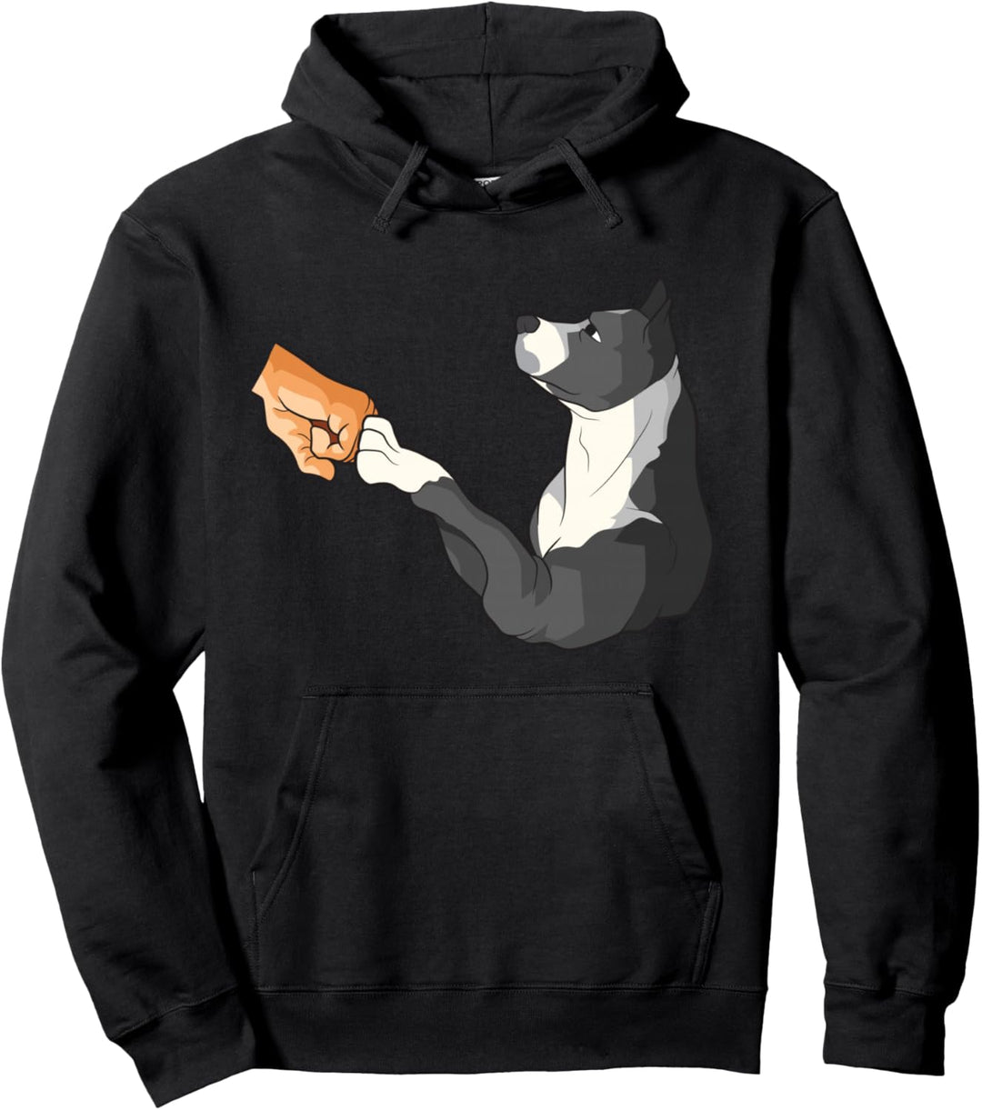 American Staffordshire Terrier Hundepfote Hand Amstaff Pullover Hoodie