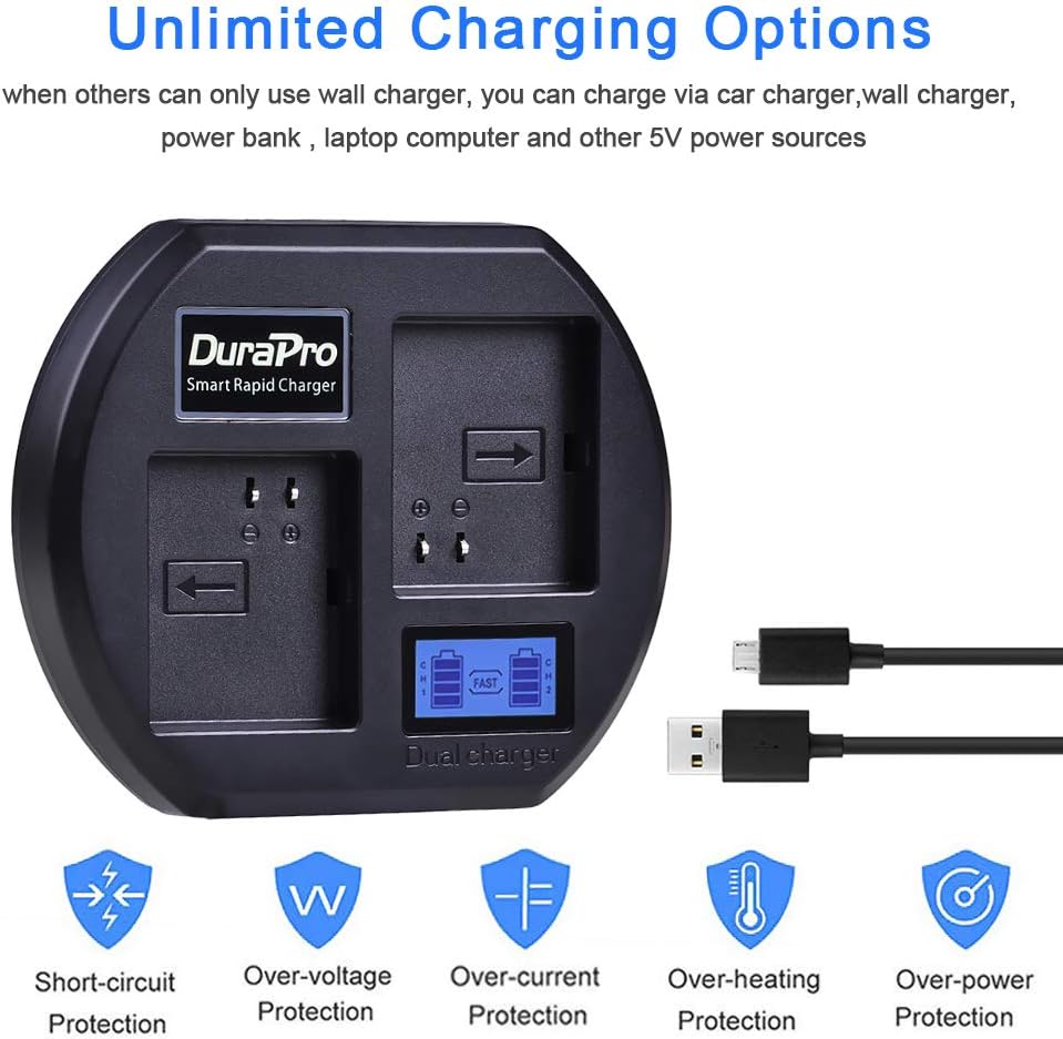 DuraPro LCD Dual Akku Ladegerät Ladestation für Arlo Pro, Arlo Security Light, Arlo Pro 2 & Arlo Go