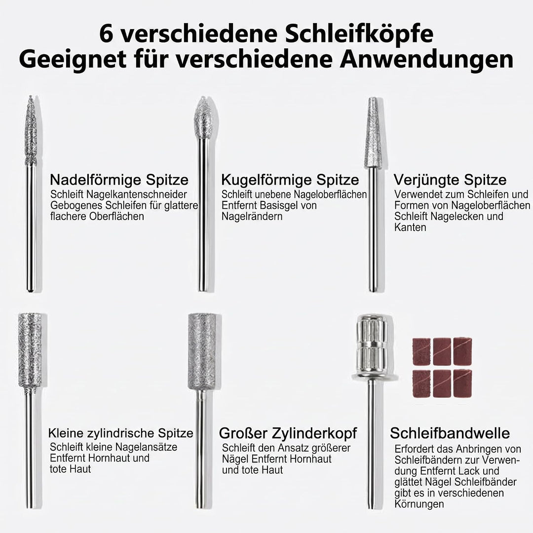 Elektrisch Nagelfräser Professionelle, 45000 U/Min Nagelfräser für Gelnägel, Elektrische Nagelfeile