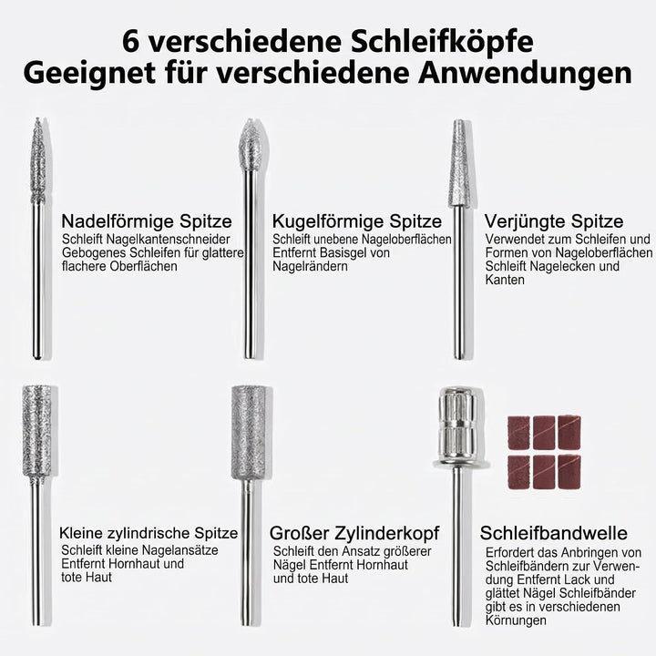 Elektrisch Nagelfräser Professionelle, 45000 U/Min Nagelfräser für Gelnägel, Elektrische Nagelfeile