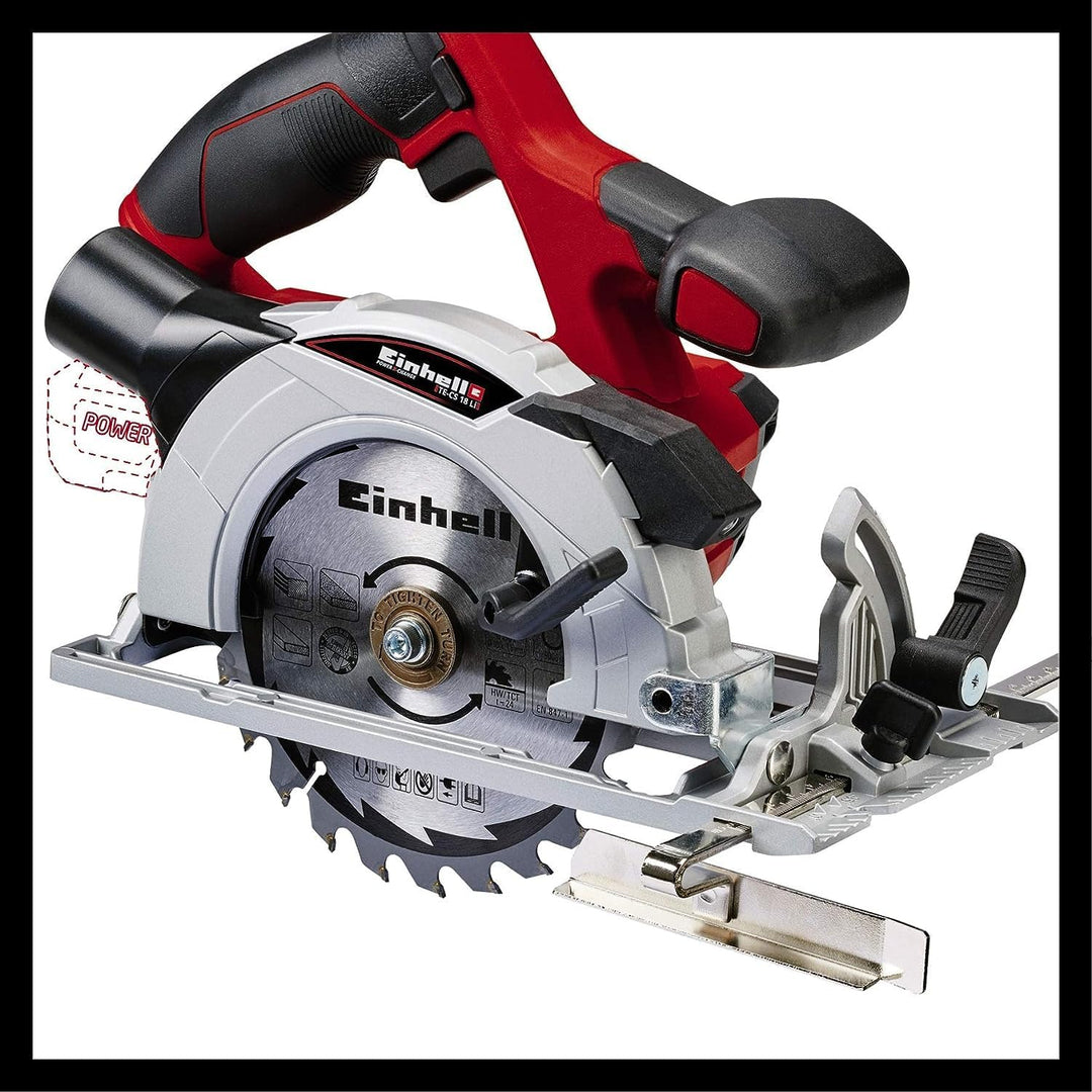 Einhell Akku-Handkreissäge TE-CS 18 Li-Solo Power X-Change (Lithium-Ionen, Staubabsaugadapter, Spind