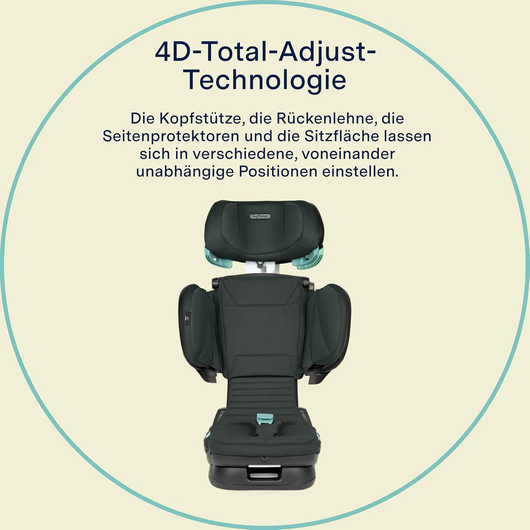 PEG Viaggio Flex Autositz ISOFIX mit fortschrittlicher Technologie, verstellbar, klappbar, verstärkt