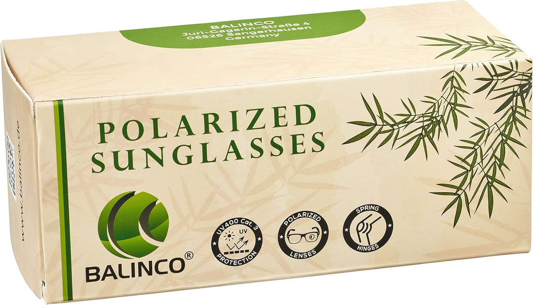 Balinco® Bambus Sonnenbrillen Set für Damen & Herren - mit polarisierten TAC-Linsen für ein intensiv