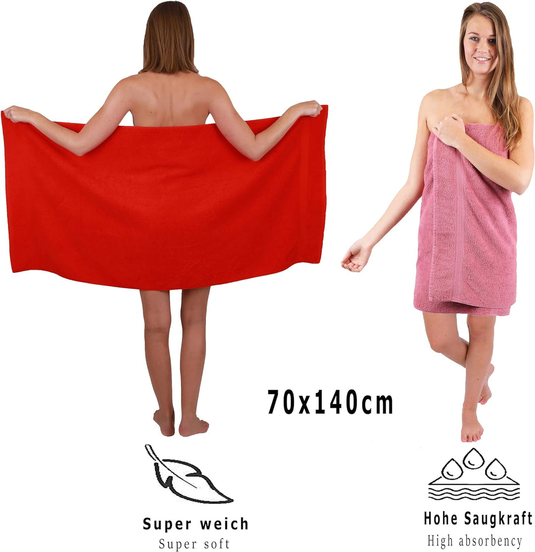 Betz 10-TLG. Handtuch-Set Premium 100% Baumwolle 2 Duschtücher 4 Handtücher 2 Gästetücher 2 Waschhan