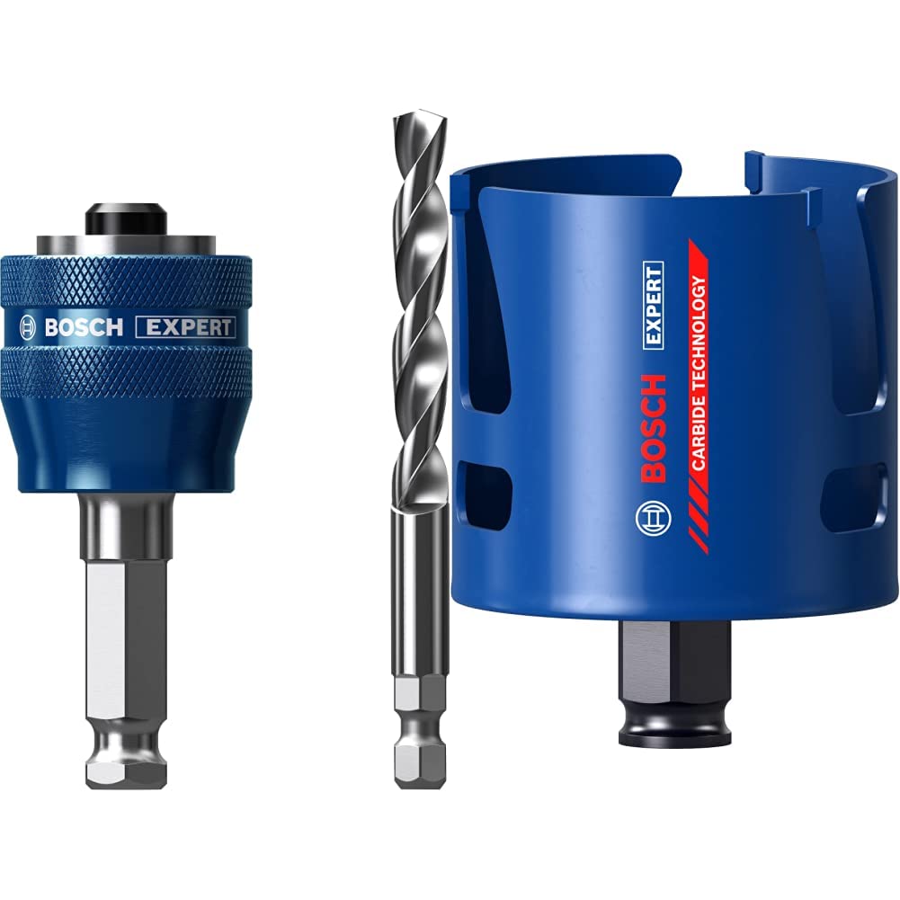 Bosch Professional 1x Expert Power Change Plus Lochsäge-Systemadapter (Ø 7,15 mm) + 1x Expert Constr