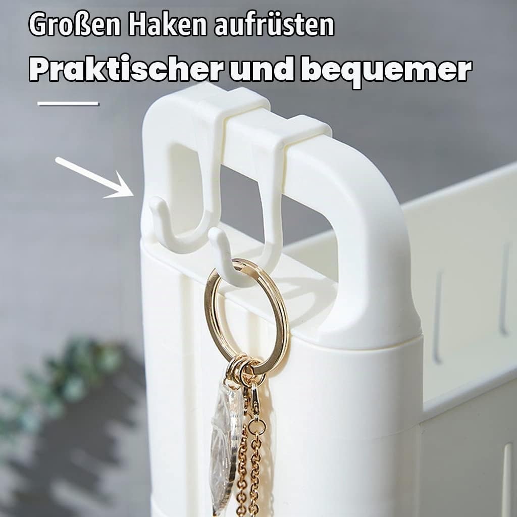 3/5-Tier Schmales Regal,Handwagen mit Rädern, Küchenwagen Rollwagen, Mobiler Lagerregal Organizer fü