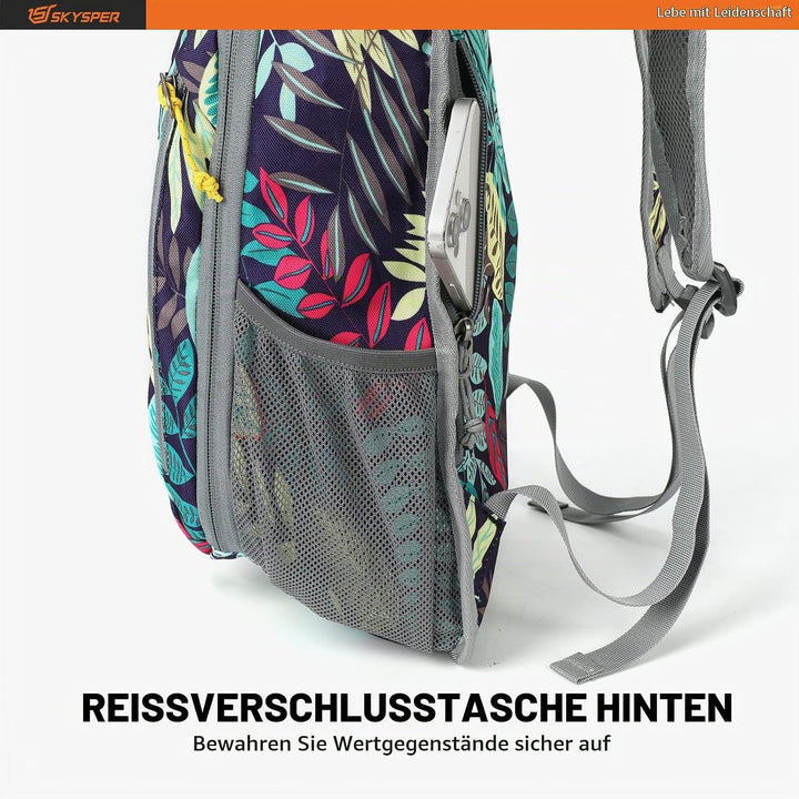SKYSPER 10L/15L/20L Faltbarer Rucksack Ultraleicht Tagesrucksack Wasserfest Daypack Reiserucksack Wa