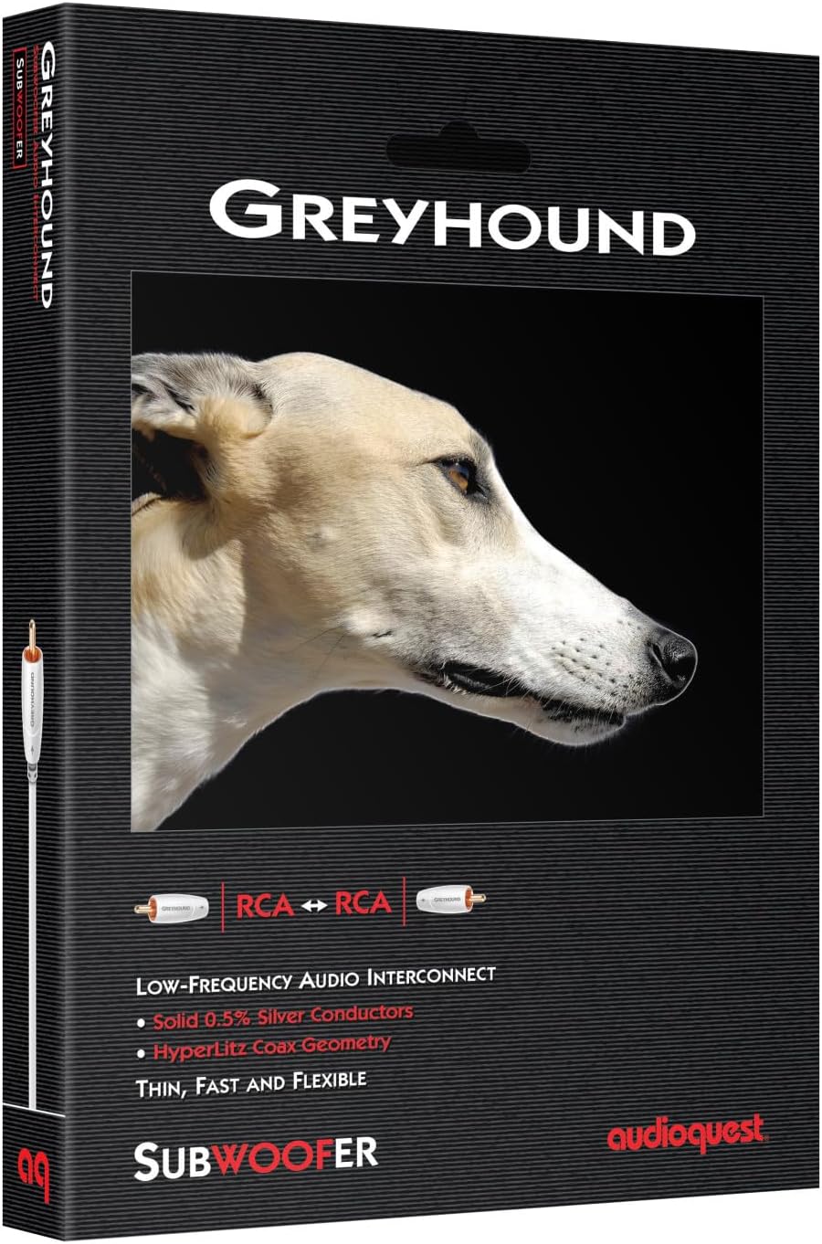 AudioQuest Greyhound Subwoofer-Kabel (RCA - Cinch) 8 Meter 8.00 m, 8.00 m