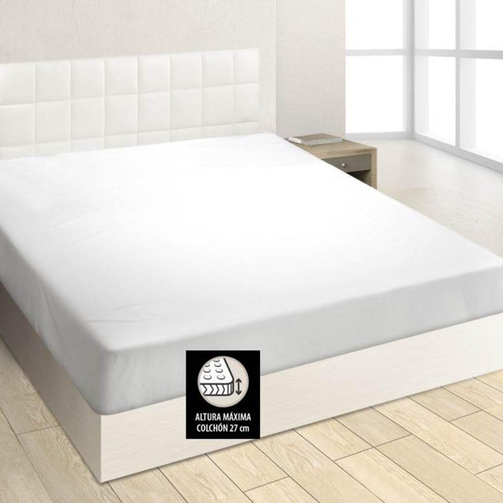 BURRITO BLANCO 100% A8-Baumwolle, Verstellbares Betttuch Für EIN Doppelbett Von 160x190 cm Bis Zu 16