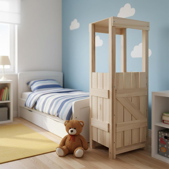 Relaxdays Hobby Horse Stall, für 2 Pferde, Steckenpferdstall mit Futtertrog, HBT: 97x35x25 cm, Pferd