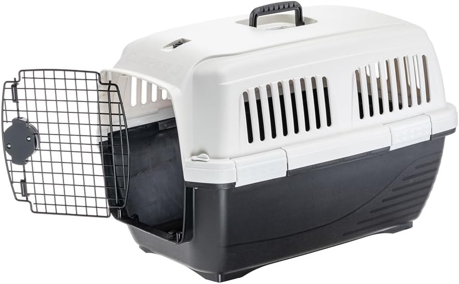 Ferplast Katzentransportbox Clipper 3, Hundetransportbox, IATA-zugelassene Reisebox, Haustiertranspo