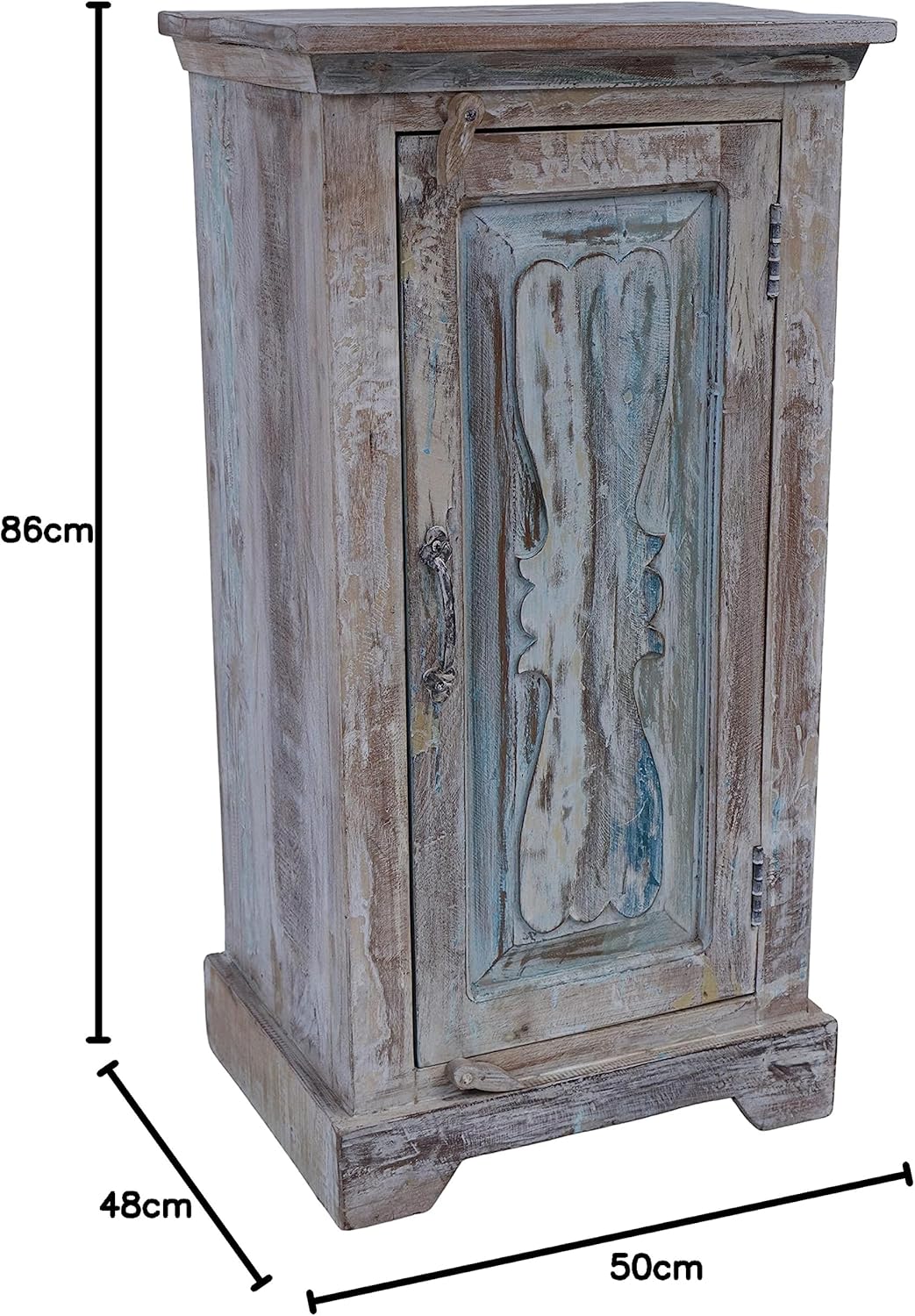 GURU SHOP Vintage Beistellschrank, Kommode, Nachttischschrank, Flurschrank - Modell 41, 88x45x34 cm