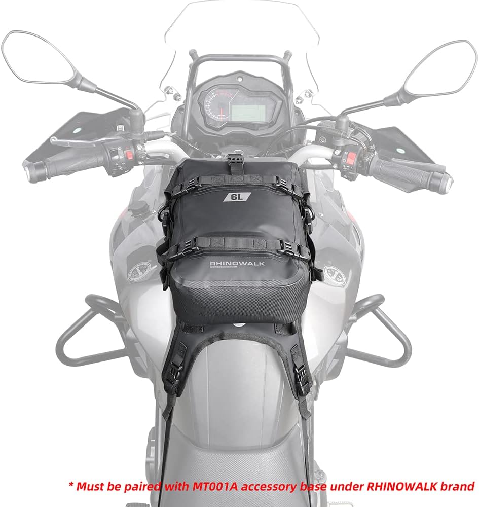 Rhinowalk Multifunktionale Motorradtasche Hecktasche Motorradgepäck 6L Motorrad Rahmentasche Sattelt
