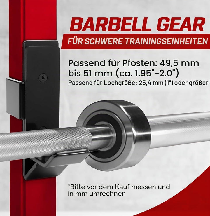 Yes4All Stahl J-Haken Squat Rack 2x2/3x3 mit schützendem UHMW-Pad - Power Rack Befestigung Barbell H