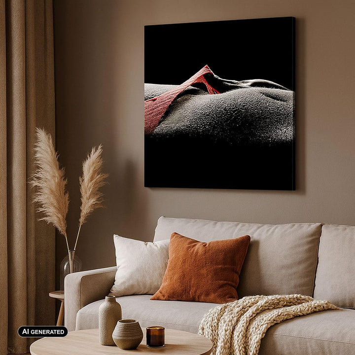 Bilder auf Leinwand Körper weibliches Modell Wassertropfen Leinwandbild 60x60cm Wandbilder Dekoratio