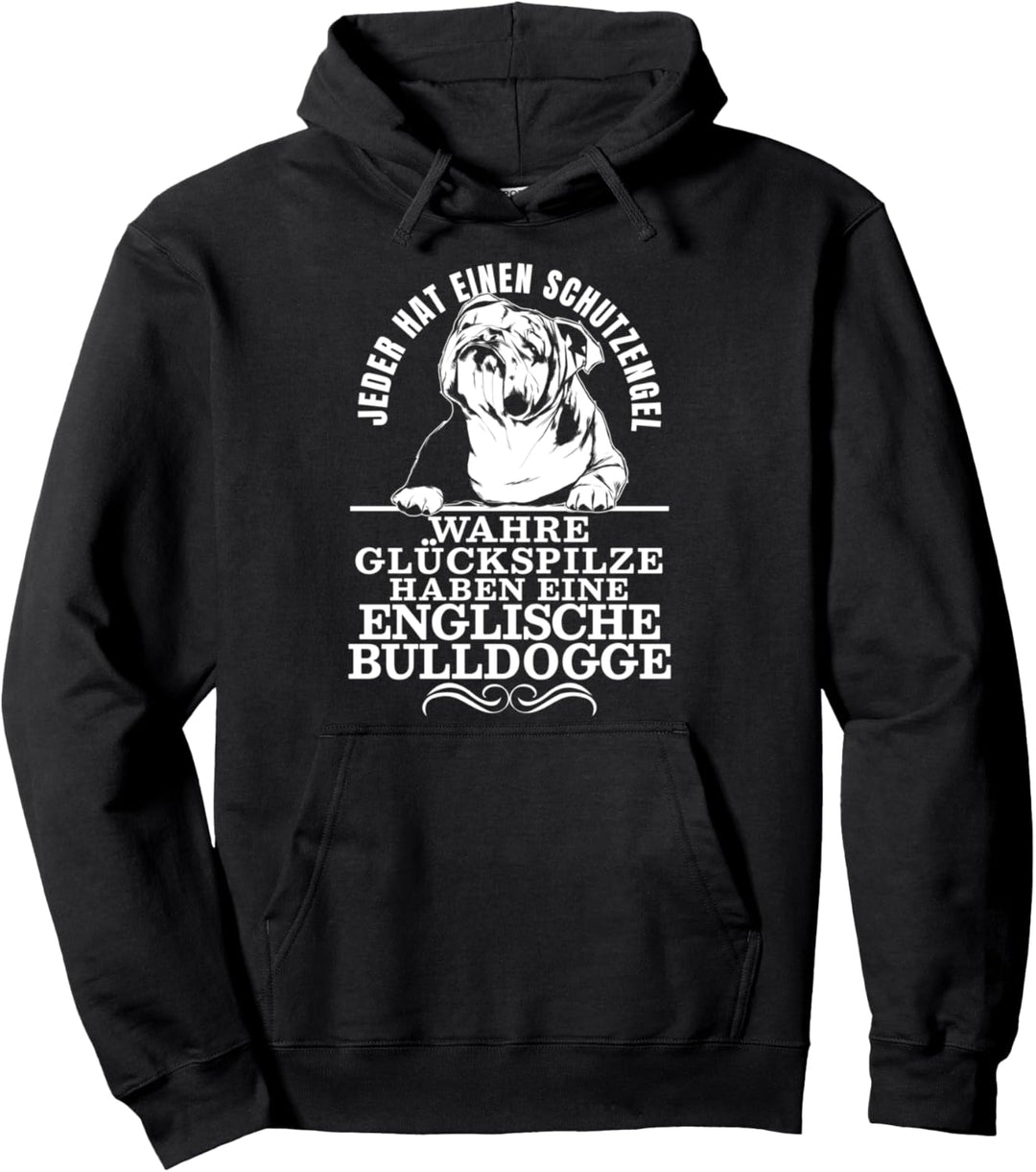 Hunde Spruch Glückspilze haben eine Old English Bulldog Pullover Hoodie