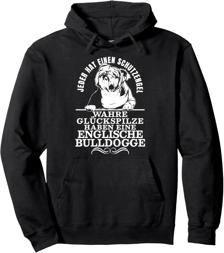Hunde Spruch Glückspilze haben eine Old English Bulldog Pullover Hoodie