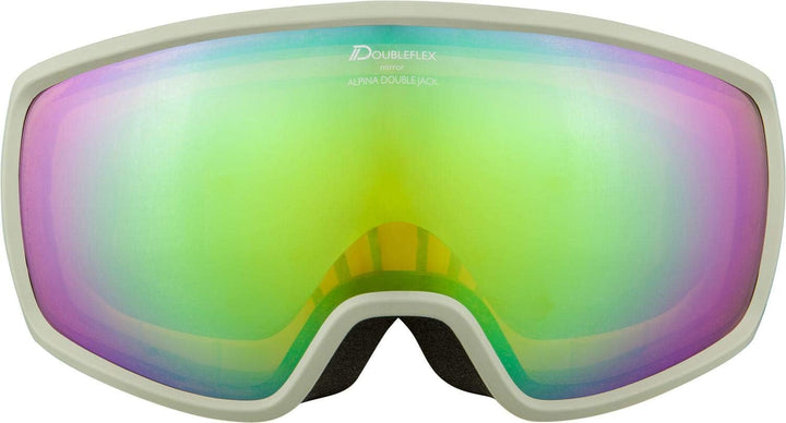 ALPINA DOUBLE JACK Q-LITE - Verspiegelte, Kontrastverstärkende OTG Skibrille Mit 100% UV-Schutz Für