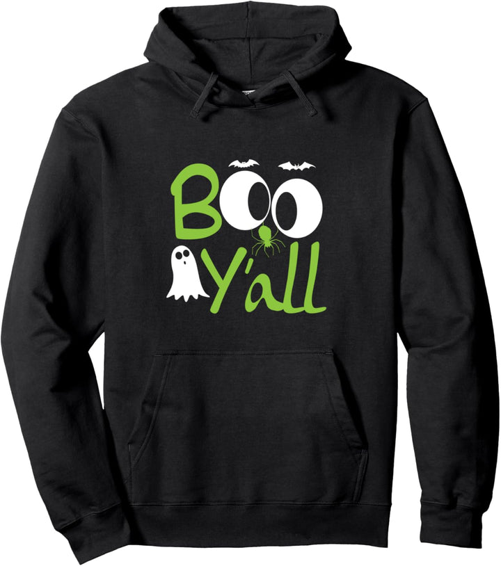 Boo Y'All Cute Happy Halloween Ghost Pullover Hoodie
