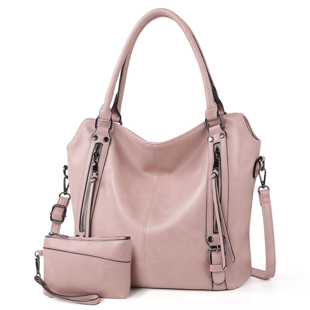 TANTOMI Handtasche Damen, Elegante Vintage Umhängetasche Gross, Weiche Schultertasche Set Damen Cros