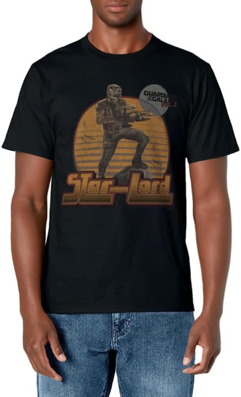 Womens Marvel Star-Lord Guardians of Galaxy 2 Pose Graphic T-Shirt XL Silver