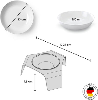 LucyBalu® Ergonomischer Katzennapf erhöht | Erhöhter Futternapf für Katzen | Ergonomischer Fressnapf