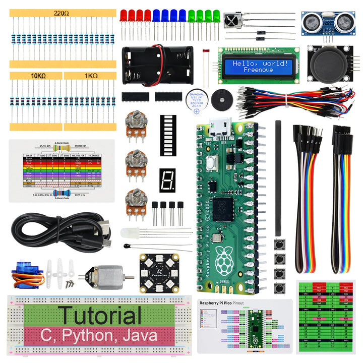 Freenove Super Starter Kit for Raspberry Pi Pico (Included) (Compatible with Arduino IDE), 513-Page