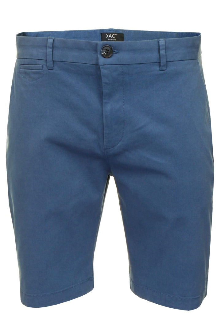 Xact Herren Premium massgeschneiderte Stretch Chino Shorts 32W Horizon Blue, 32W Horizon Blue