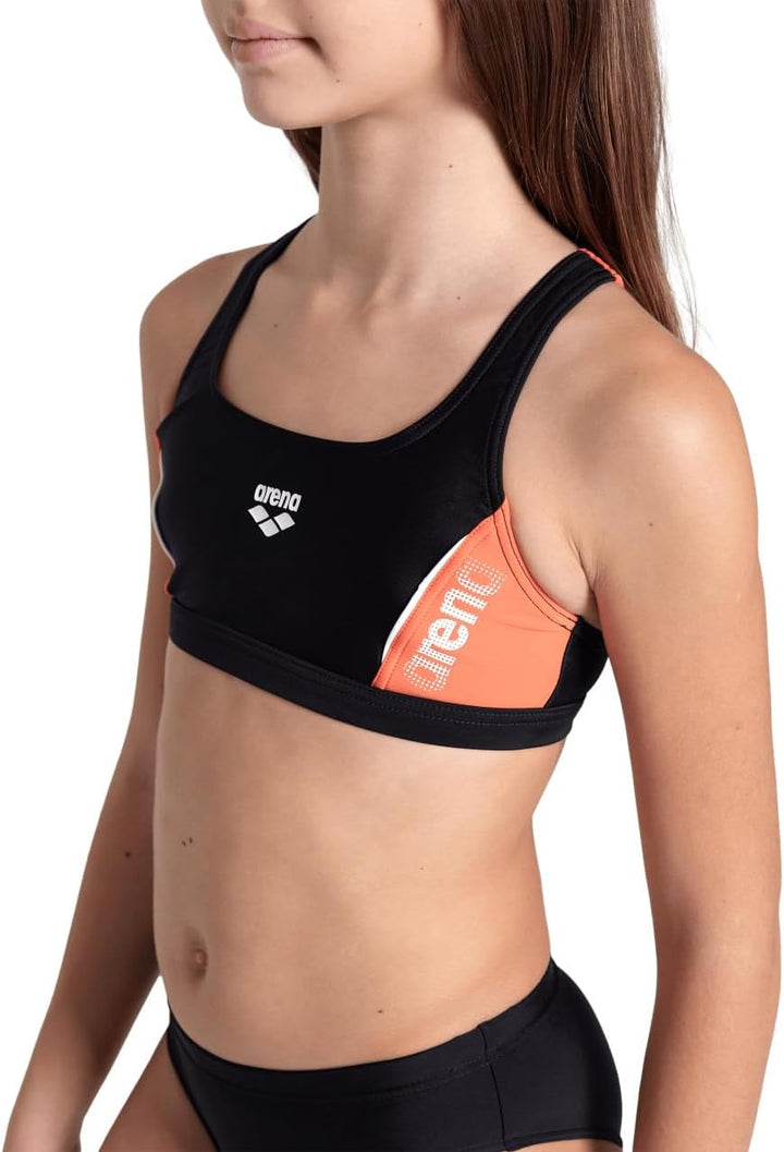 Arena Mädchen G Thrice Jr Two Pieces R Bikini (1er Pack) 128 Black-calypso Coral-white, 128 Black-ca