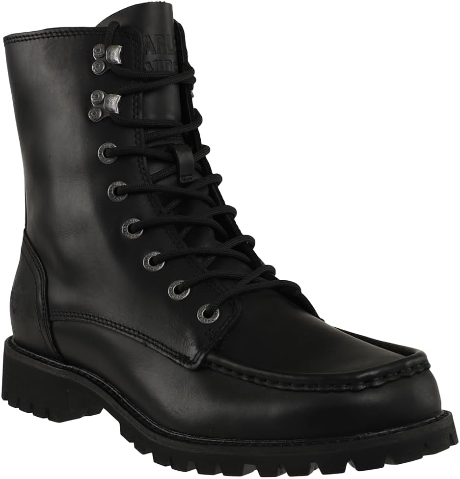 HARLEY-DAVIDSON Herren Brentmoore 7 Inch Lace Leder Stiefel 41 EU Schwarz, 41 EU Schwarz
