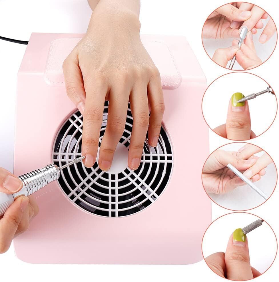 SQUADO Professioneller Tischstaubsauger für Maniküre Nail Art Rekonstruktion für Nagelfeilen