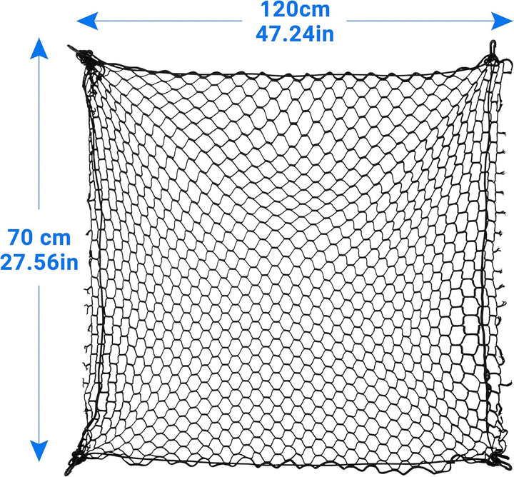 Hundeschutzgitter Auto 120x70cm, verstellbares Mesh-Sicherheitsnetz, robust, einfache Montage, verhi