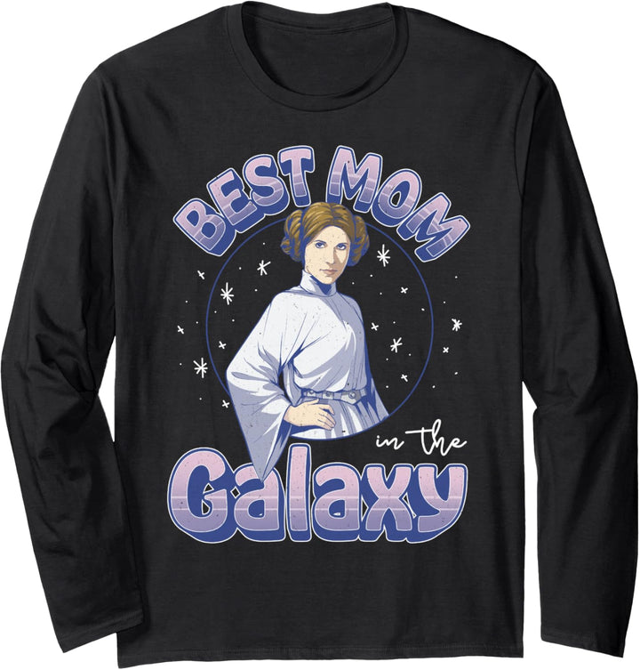 Star Wars Muttertag Best Mom In The Galaxy Princess Leia Langarmshirt