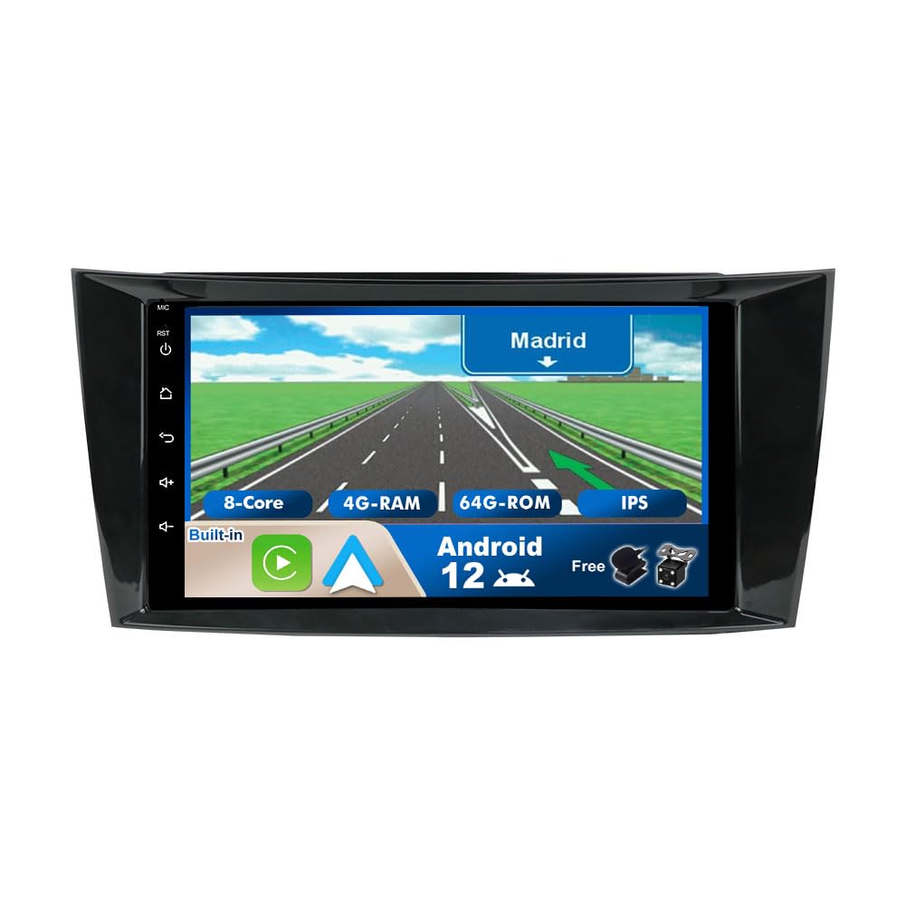 Android 12 Autoradio Passt für Benz E-Class W211 | CLS W219 | W463-4G+64G - Kabellos Carplay/Android