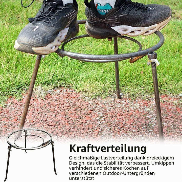 Dreibein für Feuerschale Dreibein Kochgestellständer, Topfständer für Camping und Lagerfeuer, Abnehm