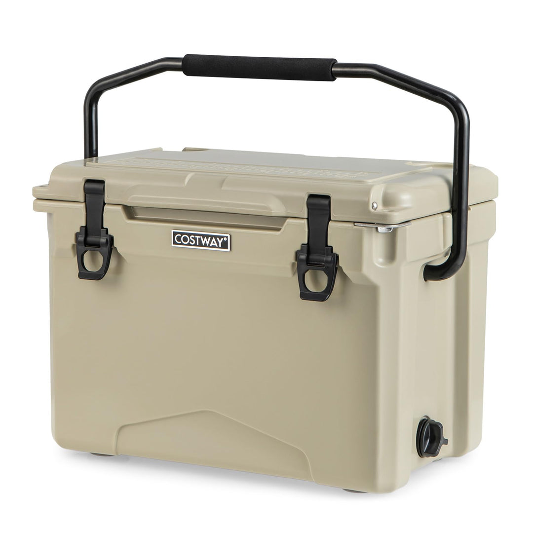 COSTWAY 21L Isolierbox Kühlbox tragbar, Wärmebehälter mit Flaschenöffner und Griff, Thermobox Speise