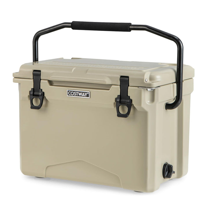 COSTWAY 21L Isolierbox Kühlbox tragbar, Wärmebehälter mit Flaschenöffner und Griff, Thermobox Speise