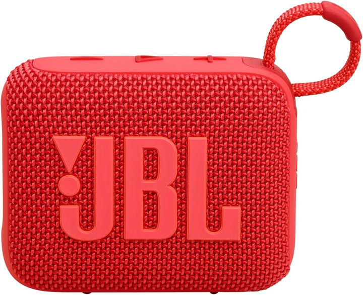 JBL Go 4 in Rot – Tragbare Bluetooth-Lautsprecher-Box mit JBL Pro Sound, tiefem Bass und Playtime-Bo