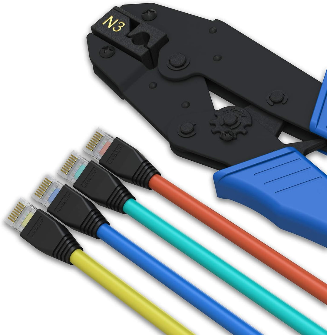 LINKUP - RJ45 Connectors Cat6A Ethernet Shielded Modular Plugs | for Large Diameter Wires (22AWG) Te