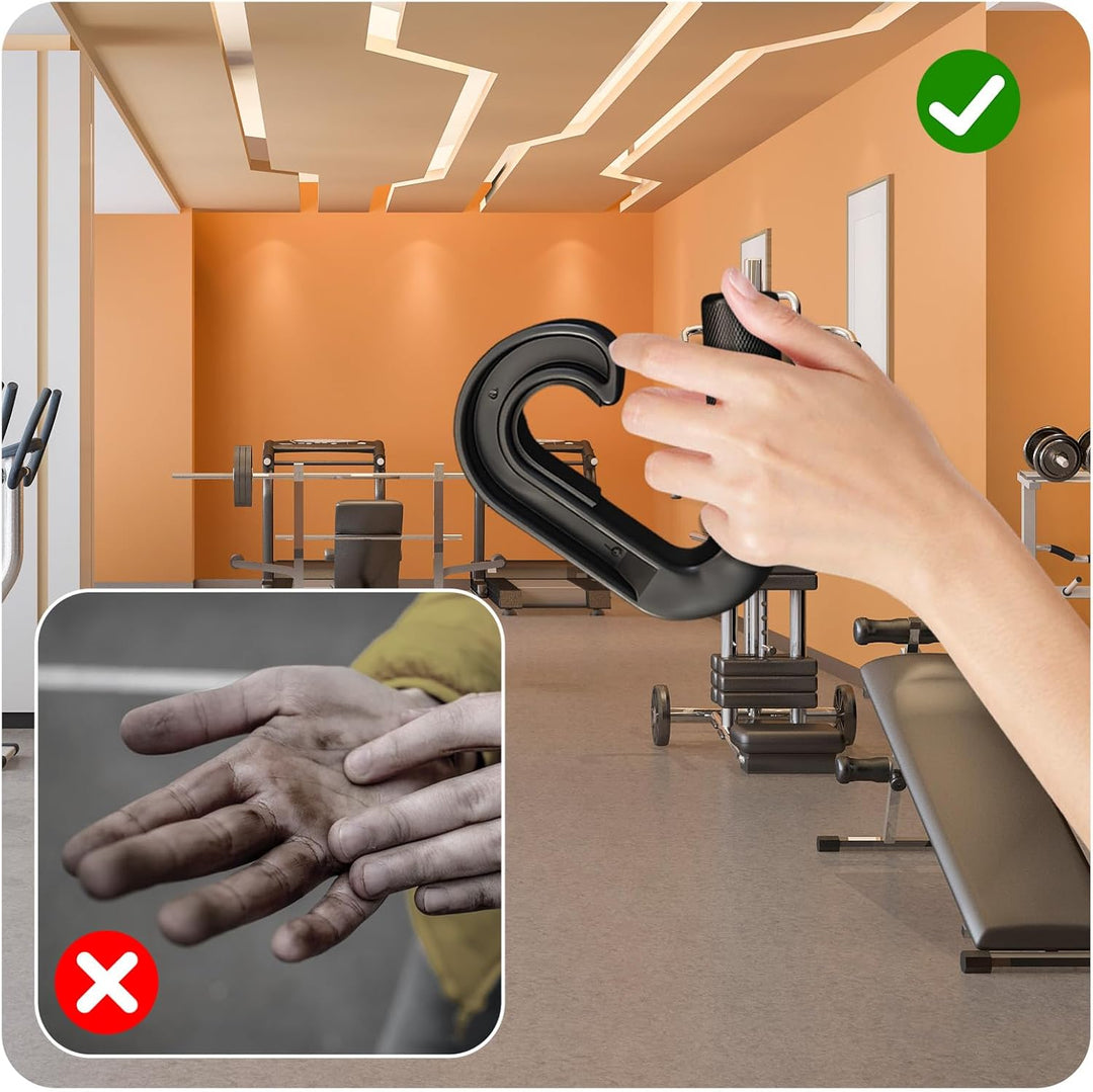 Harilla 2X Klimmzuggriffe Griffbefestigung, Double D Fitness Griffe für Fitnessstudios, 90-Grad-Hake