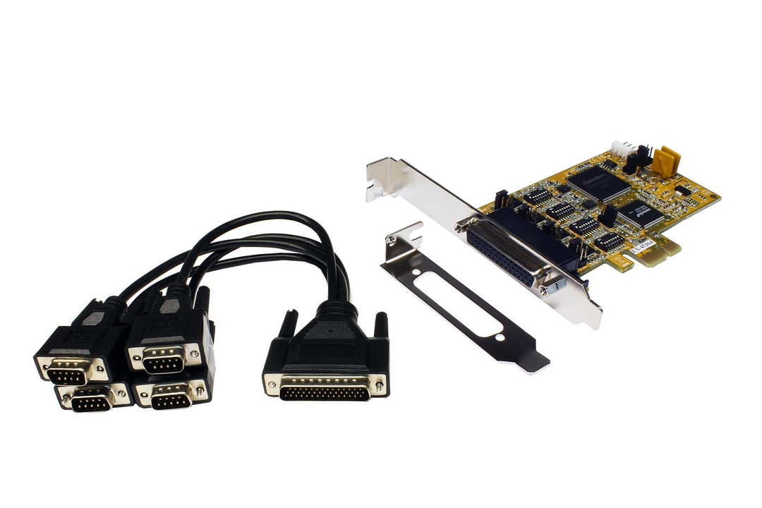 Exsys 4S Seriell RS-232422485 PCI-Express Karte inkl. LowProfile Bügel und Octopus Kabel (SystemBase
