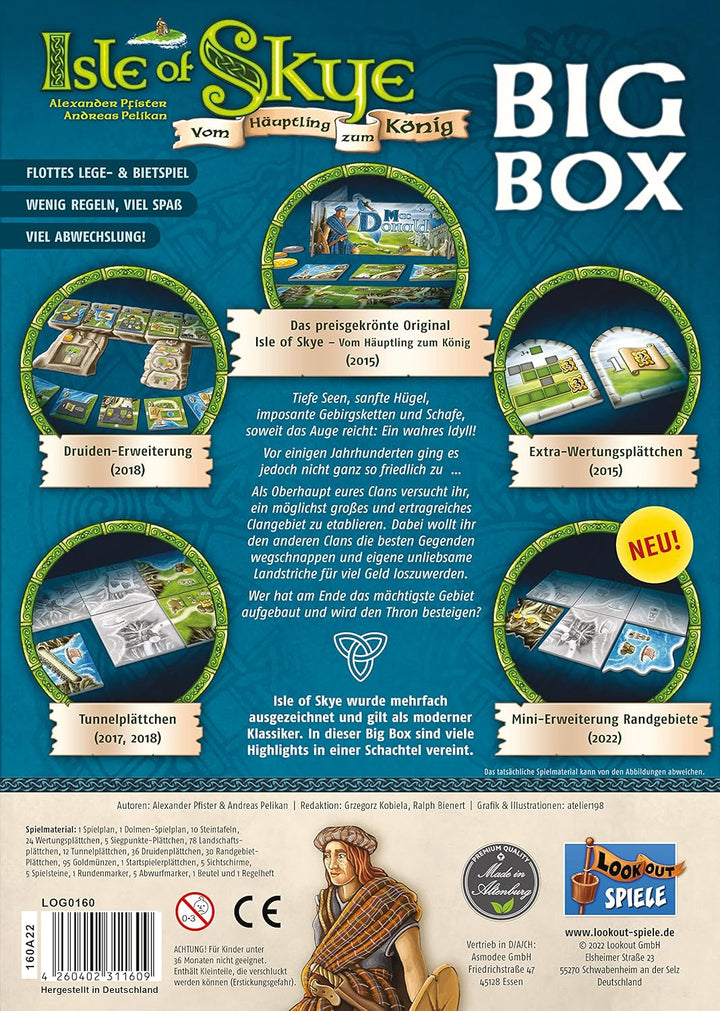 Lookout Spiele | Isle of Skye Big Box | Grundspiel + Erweiterungen | Kennerspiel | Legespiel | 2-5 S