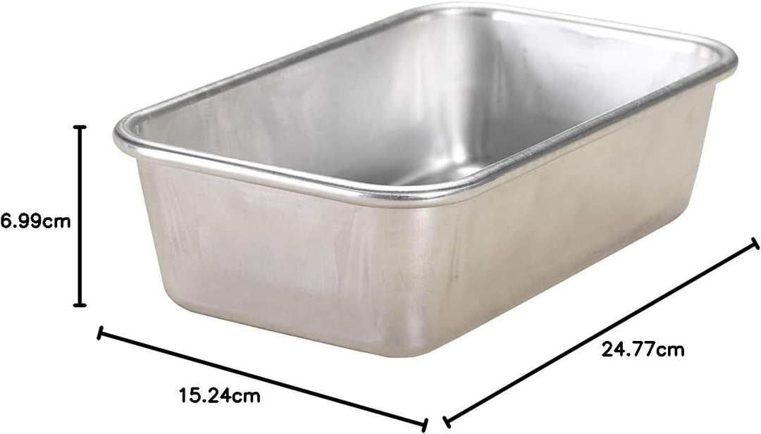 Nordic Ware Kastenform aus natürlichem Aluminium, L 22,9 cm, B 13,5 cm, H 7 cm, silberfarben, Silber