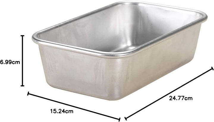 Nordic Ware Kastenform aus natürlichem Aluminium, L 22,9 cm, B 13,5 cm, H 7 cm, silberfarben, Silber