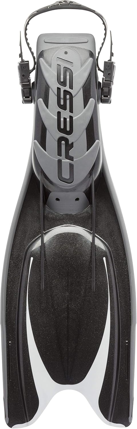 Cressi Frog Plus Tauchflossen Erwachsene M/L (41/44) schwarz/silber, M/L (41/44) schwarz/silber