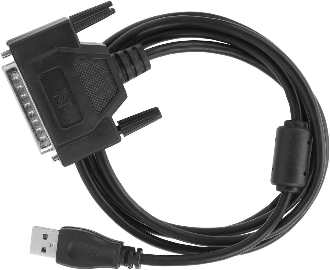 CNC-USB-Adapterkabel, schwarz DB25 12-Mbit/s-USB-Kabel zum Parallelkonverter Transformator Computer-