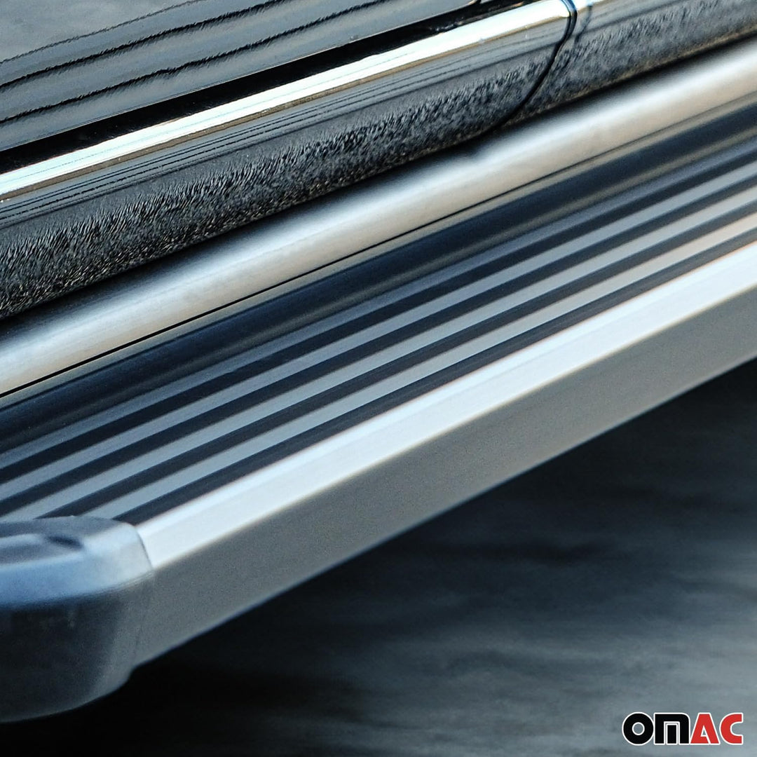 OMAC Schweller Trittbretter Schweller kompatibel mit Land Rover Discovery 2005-2009 Alu Schwarz OPA