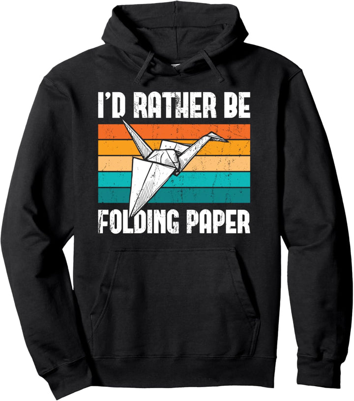 Lustiges Japanische Faltkunst Kranich Geschenk Origami Pullover Hoodie