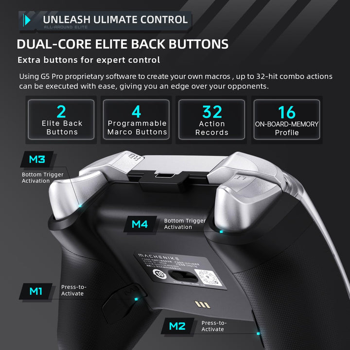 Machenike G5 Pro Gaming Bluetooth Controller für PC/Switch/IOS/Android, Wireless Hall Effect Control